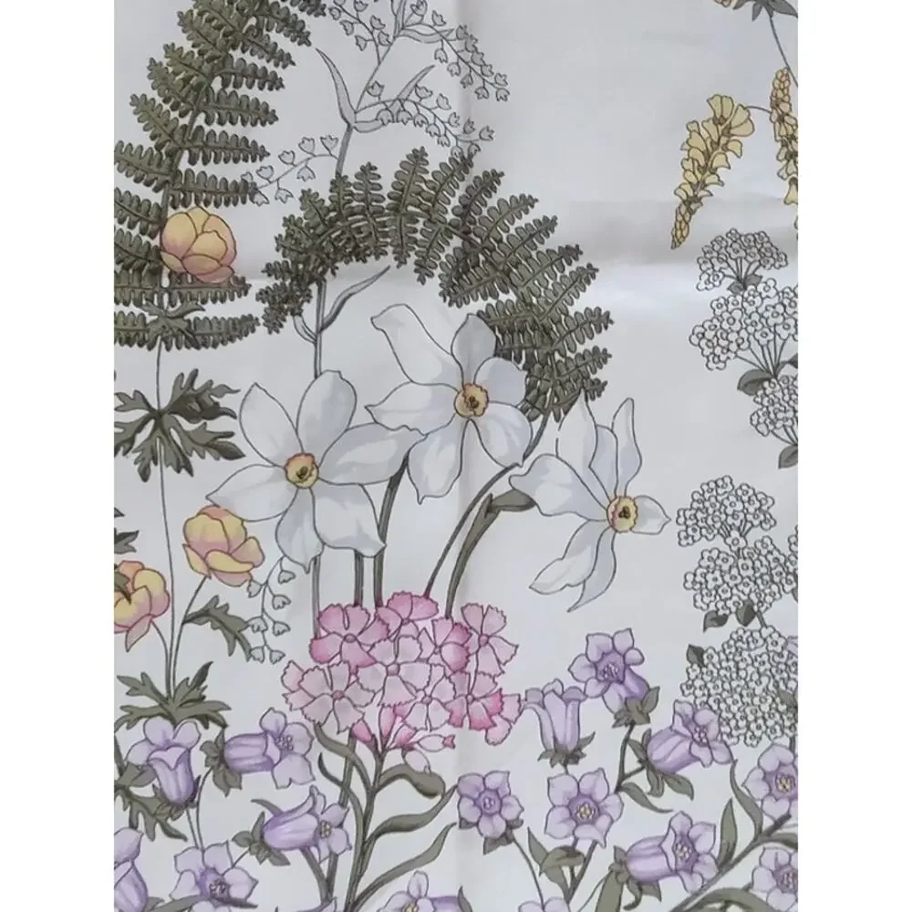 Dior vintage 70s 80s silk scarf floral blooms made in Italy EUC